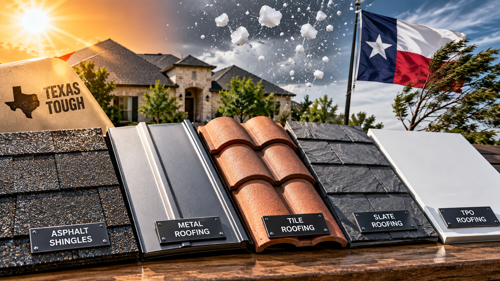 Best Roofing Materials for Texas Heat, Hail and High Winds