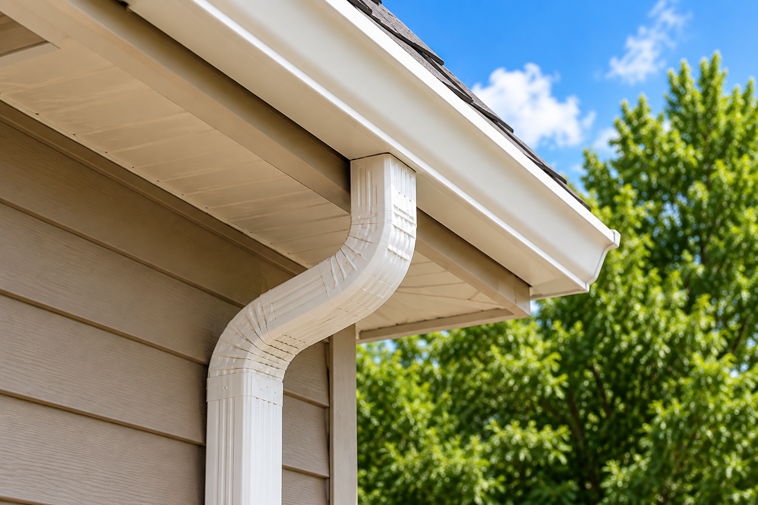Seamless gutter installation for homes and properties throughout Texas