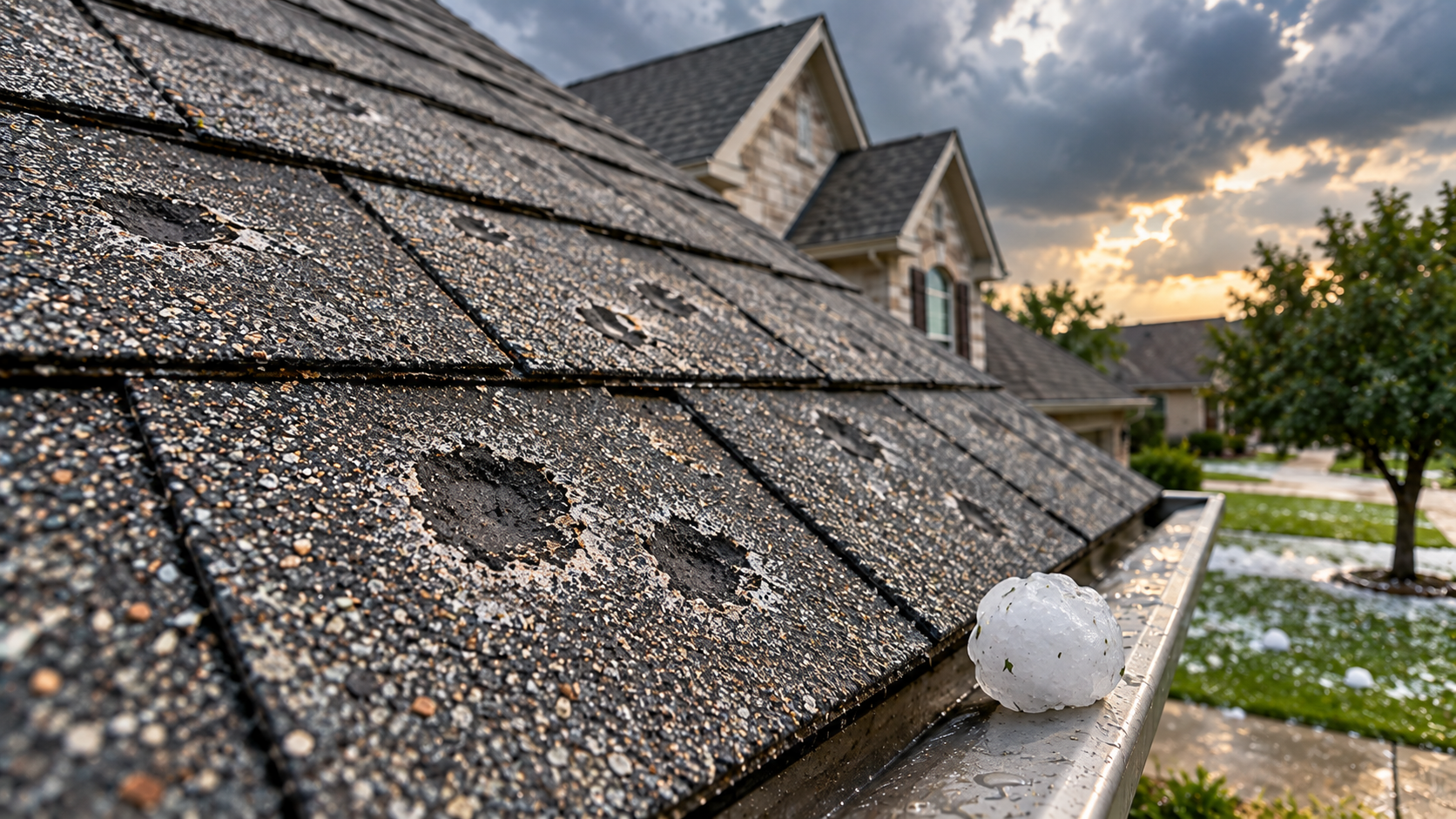 What Does Hail Damage Look Like on a Roof?