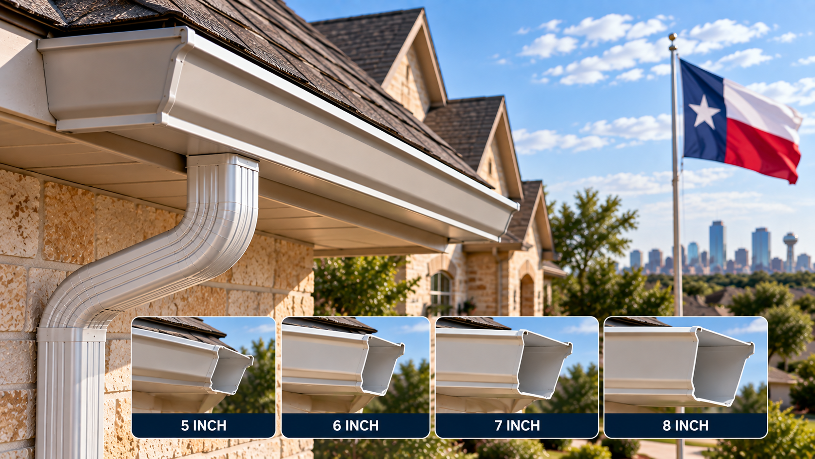 What Size Gutters Do You Need for a Texas Home?
