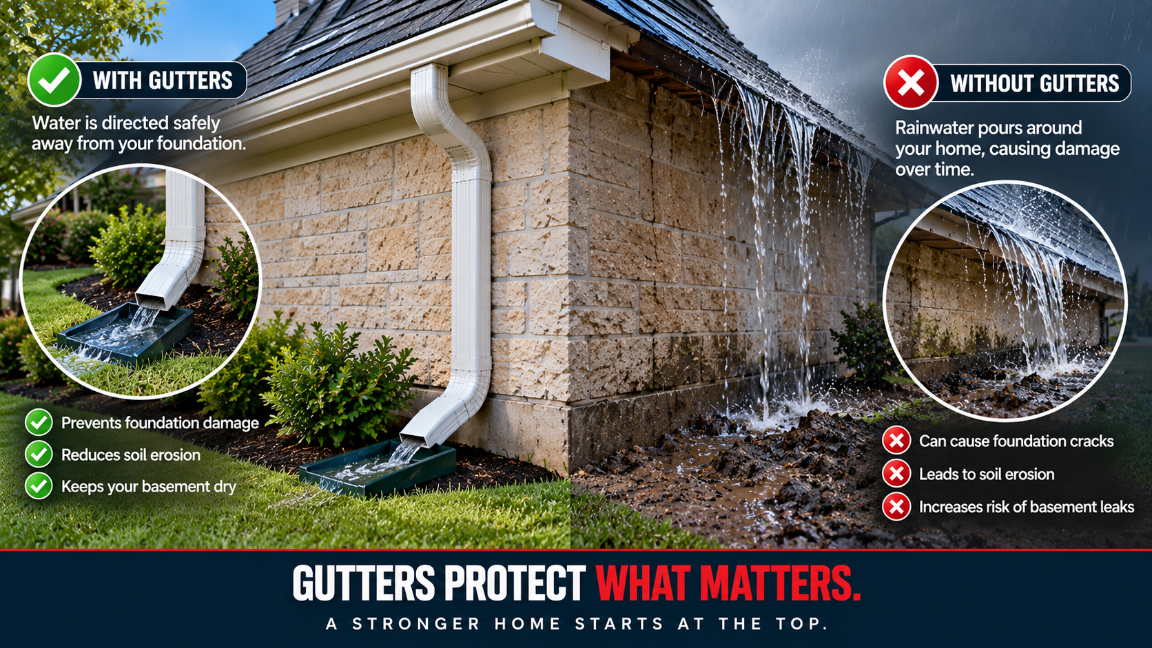 Why Gutters Are Important for Protecting Your Home’s Foundation